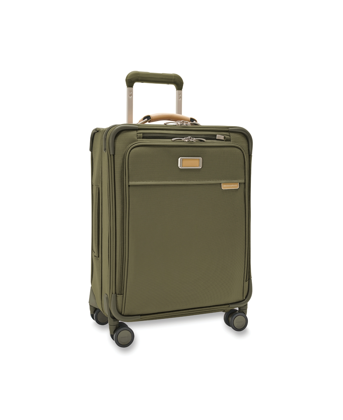 Briggs & Riley Baseline Global Carry On Spinner Suitcase In Olive