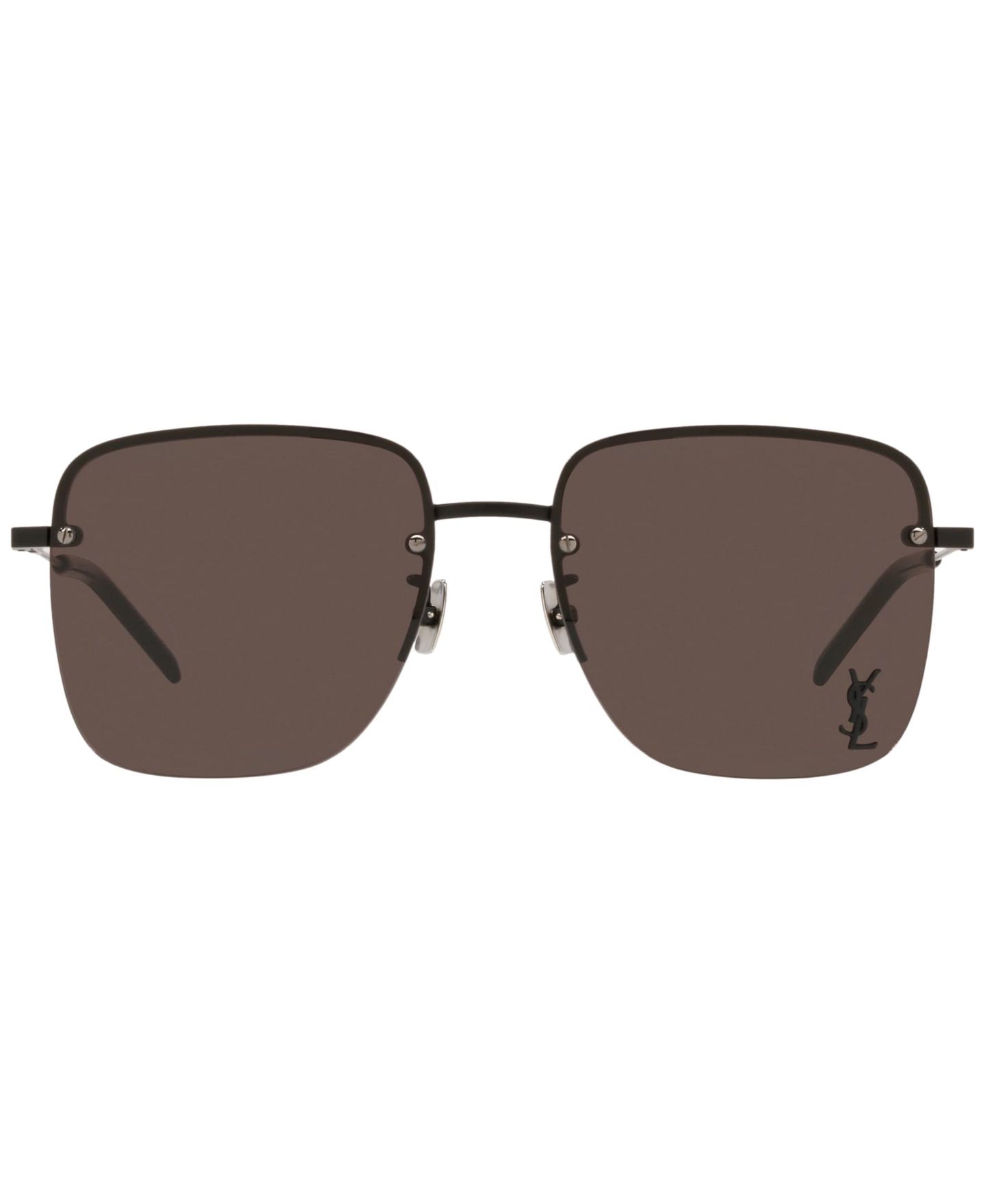Женские солнцезащитные очки Saint Laurent Mirror Sunglasses, SL 312 M-006, цвет: Чёрный — фото 2