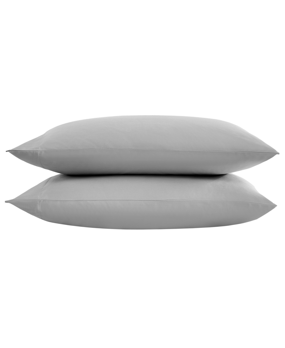 Shop Vera Wang 2 Piece Solid Cotton T800 Sateen Pillowcase Pair, Queen In Steel Gray