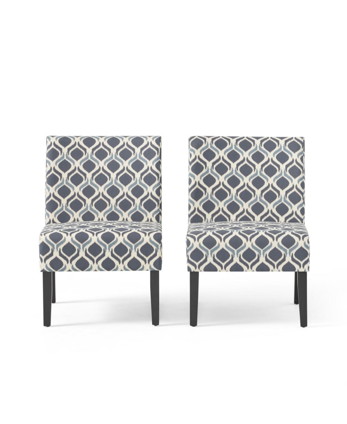Noble House Kassi Accent Chair Set, 2 Piece In Blue