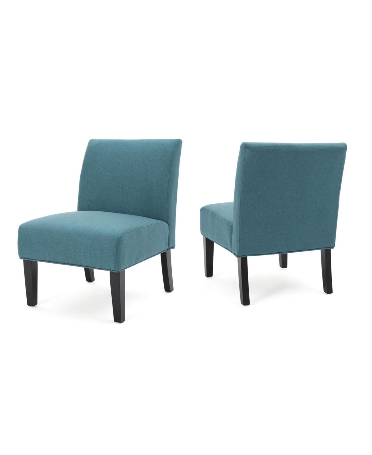 Noble House Kassi Accent Chair Set, 2 Piece In Dark Teal