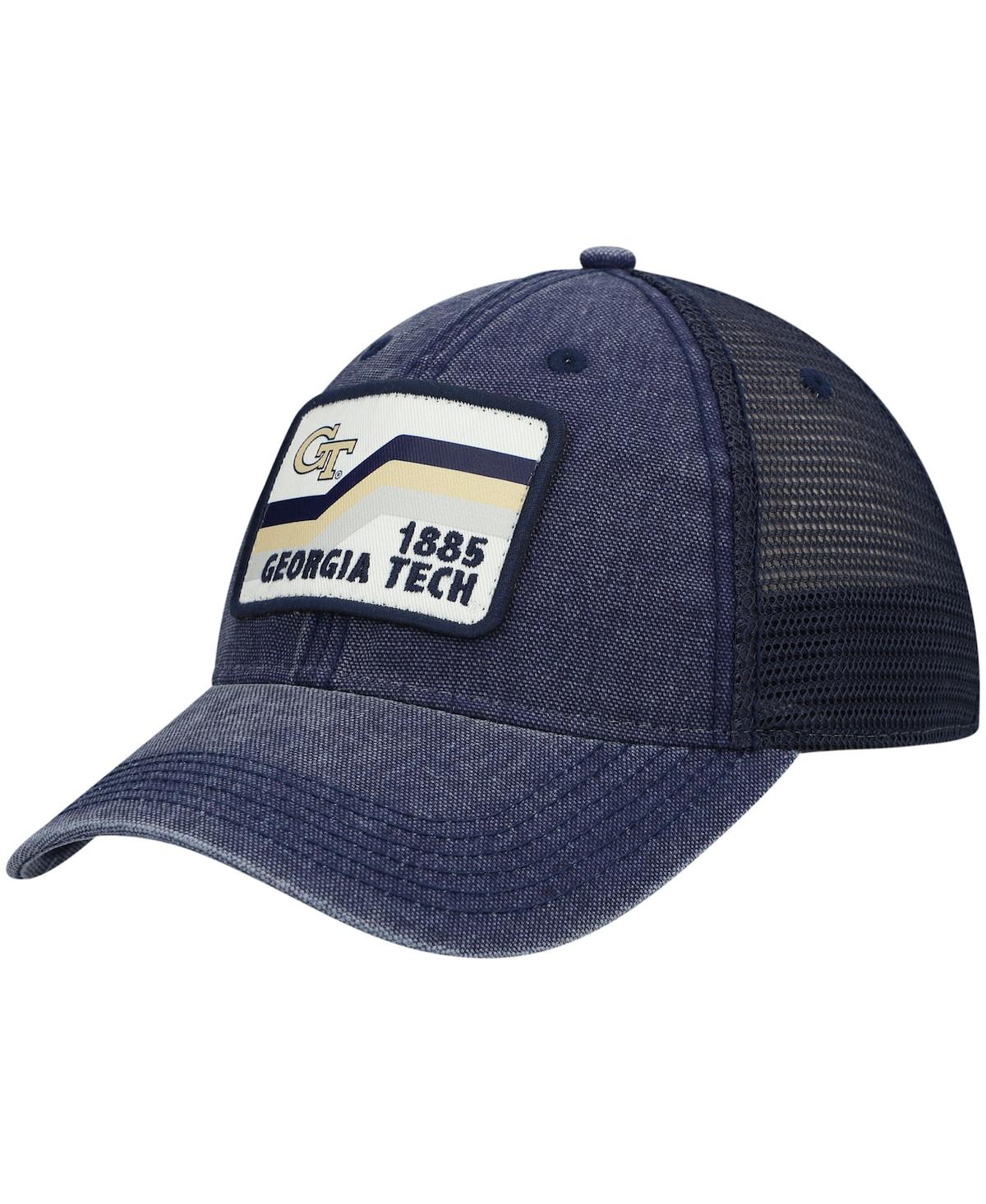 Shop Legacy Athletic Men's Navy Georgia Tech Yellow Jackets Sun & Bars Dashboard Trucker Snapback Hat