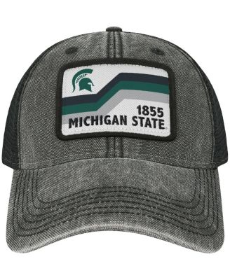 Men's Black Michigan State Spartans Sun & Bars Dashboard Trucker Snapback Hat