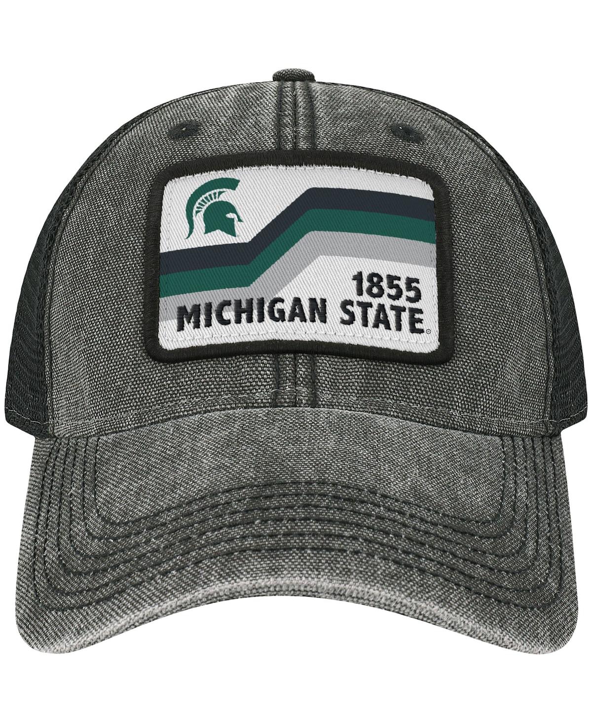 Shop Legacy Athletic Men's Black Michigan State Spartans Sun & Bars Dashboard Trucker Snapback Hat