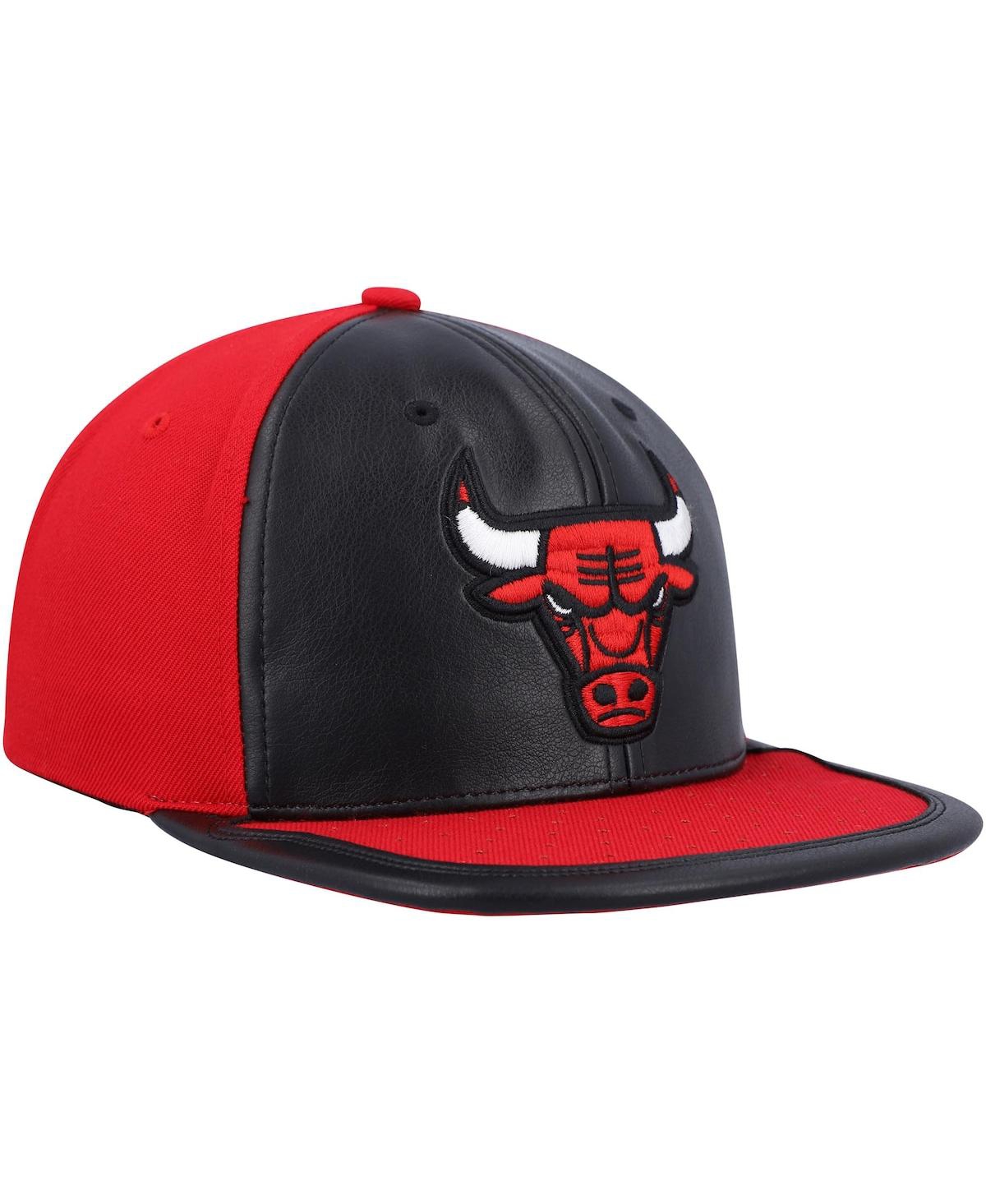 Under Armour Men's Mitchell & Ness Black, Red Chicago Bulls Day One Snapback Hat In Black,red