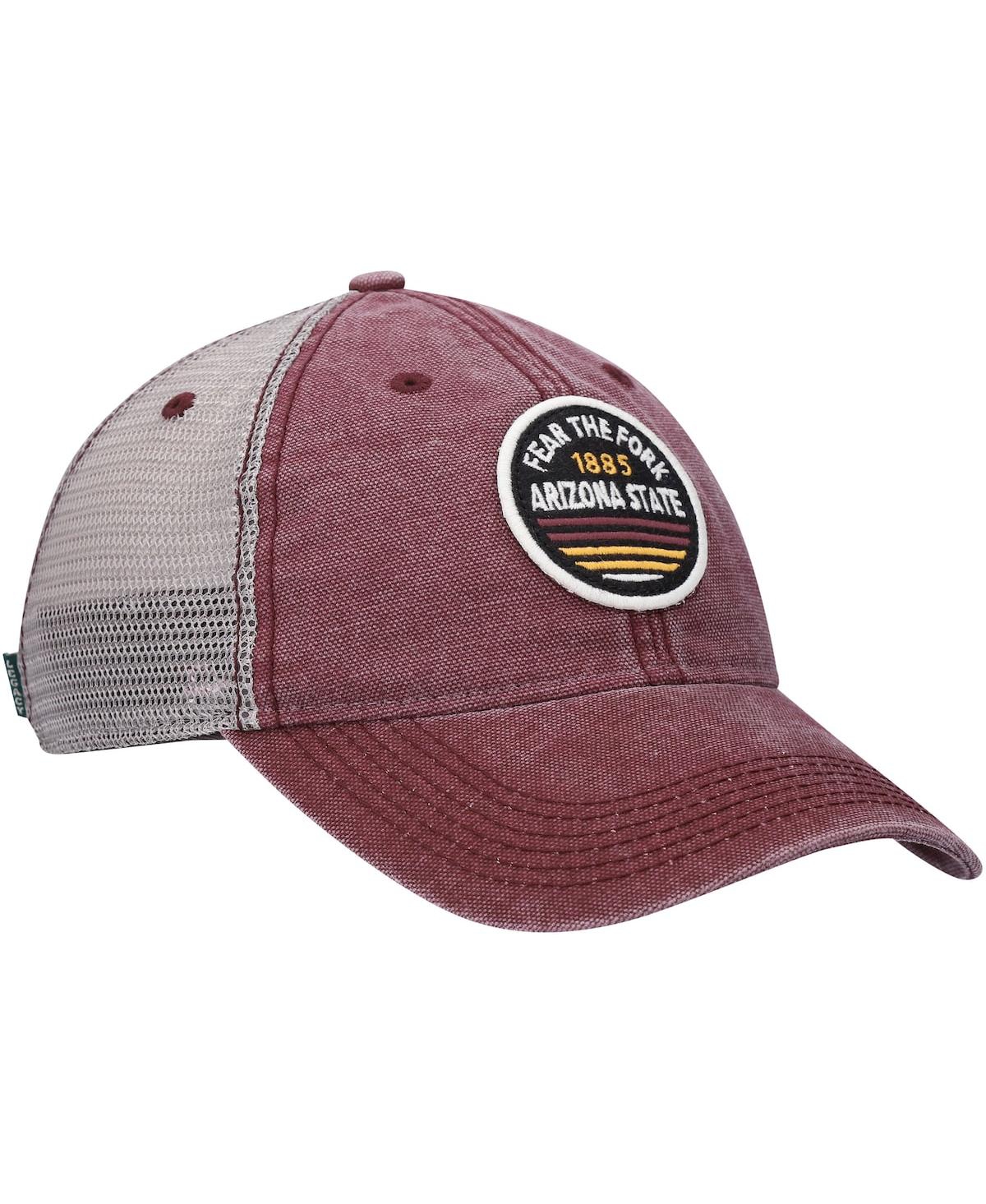 LEGACY ATHLETIC MEN'S MAROON ARIZONA STATE SUN DEVILS SUNSET DASHBOARD TRUCKER SNAPBACK HAT 