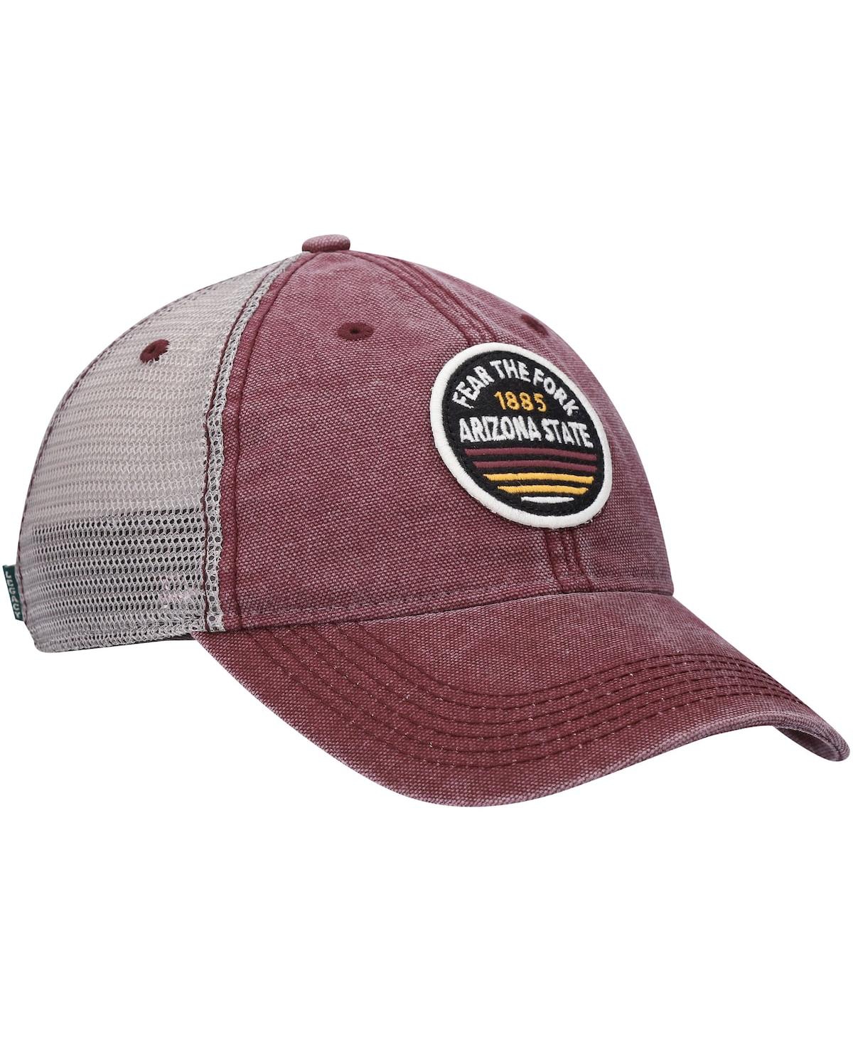 Shop Legacy Athletic Men's Maroon Arizona State Sun Devils Sunset Dashboard Trucker Snapback Hat