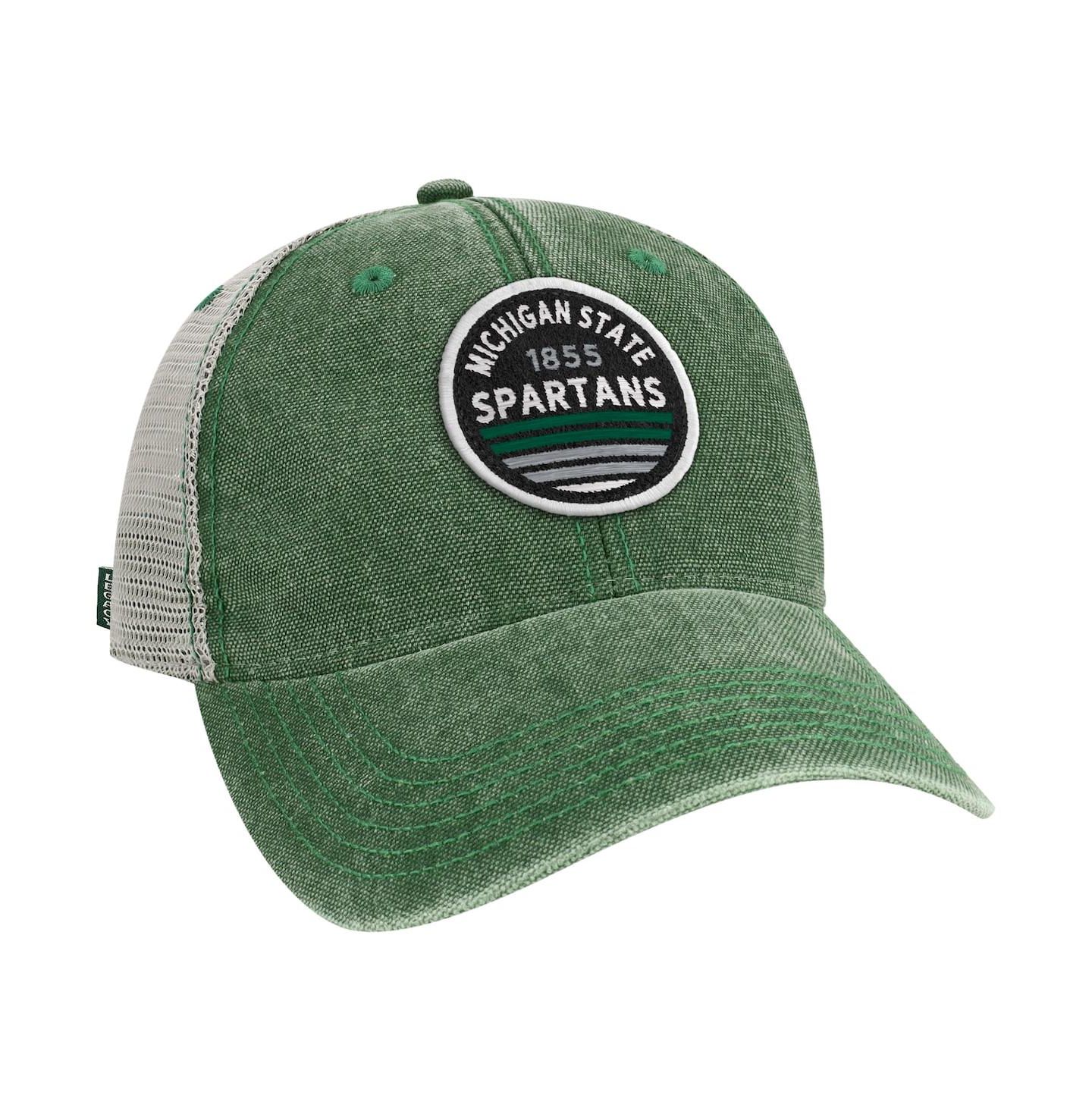 Мужская кепка Legacy Athletic Green Michigan State Spartans Sunset Dashboard Trucker Snapback Hat — фото 4