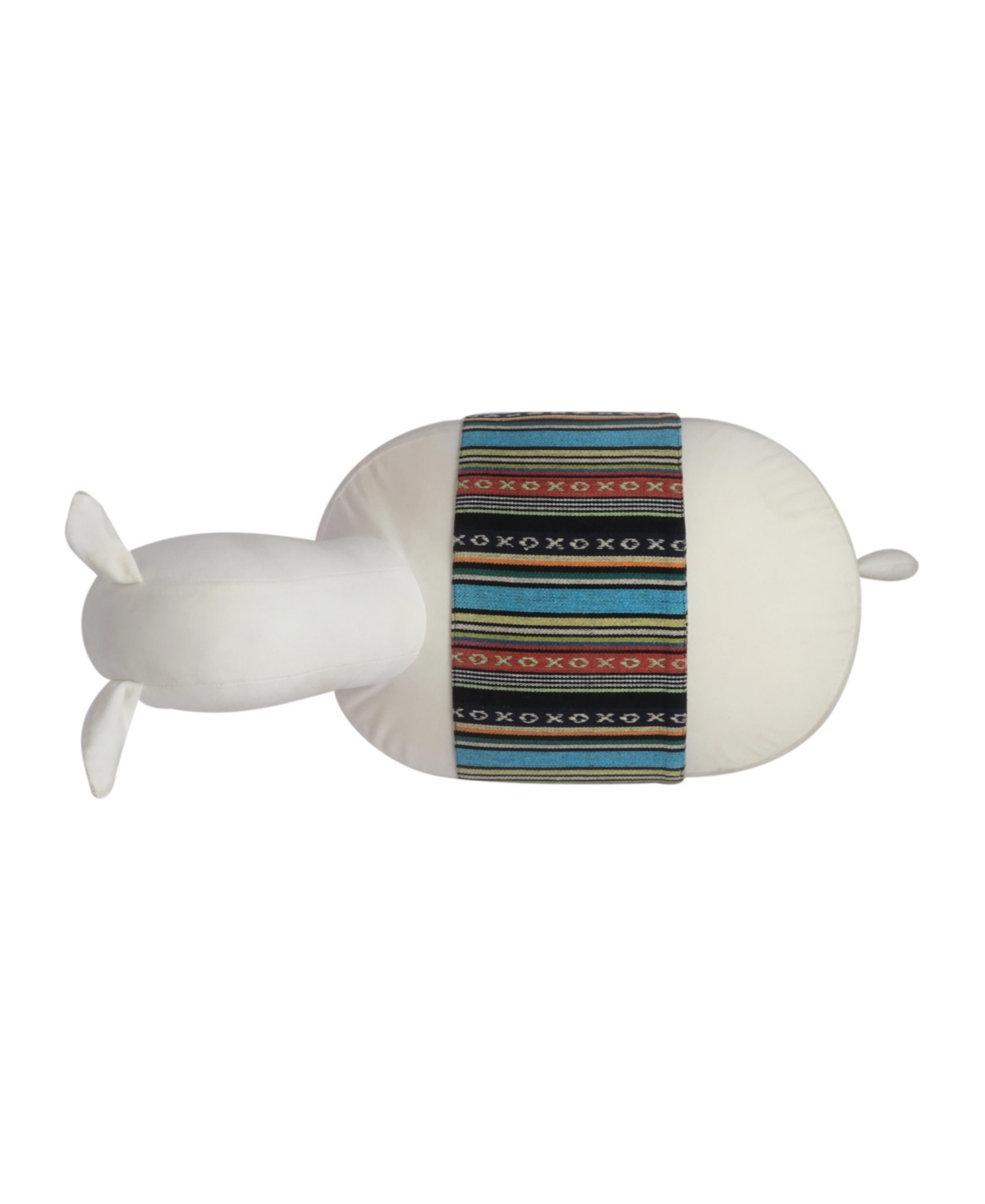 Noble House Patton Handcrafted Contemporary Kids Llama Ottoman In White