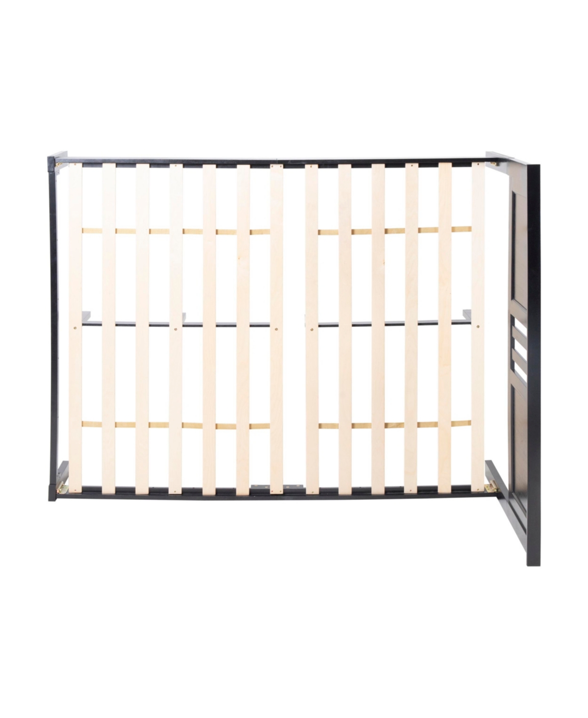 Noble House Norland Modern Farmhouse Acacia Wood Bed Platform, Queen In Black