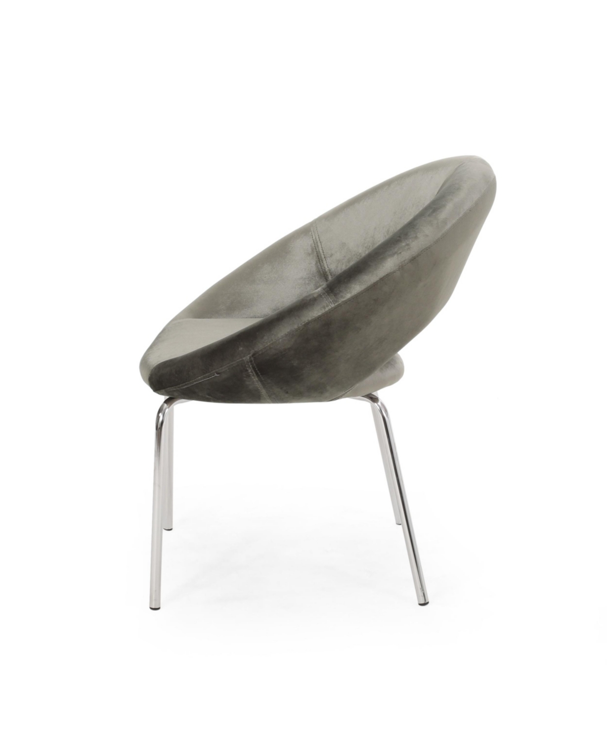 Noble House Paschall Modern Glam Velvet Accent Chairs Set, 2 Piece In Gray