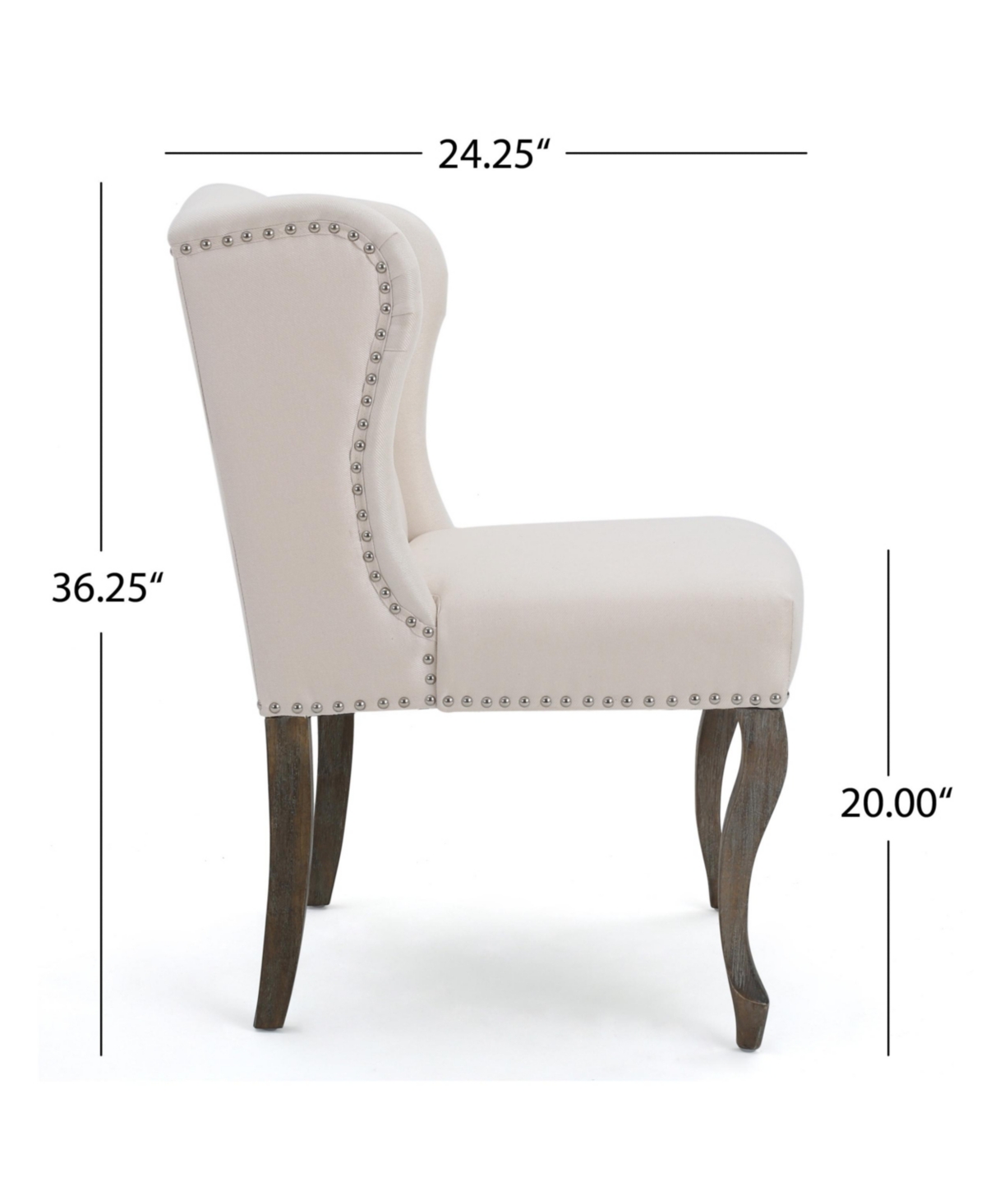 Shop Noble House Niclas Fabric Chair In Beige