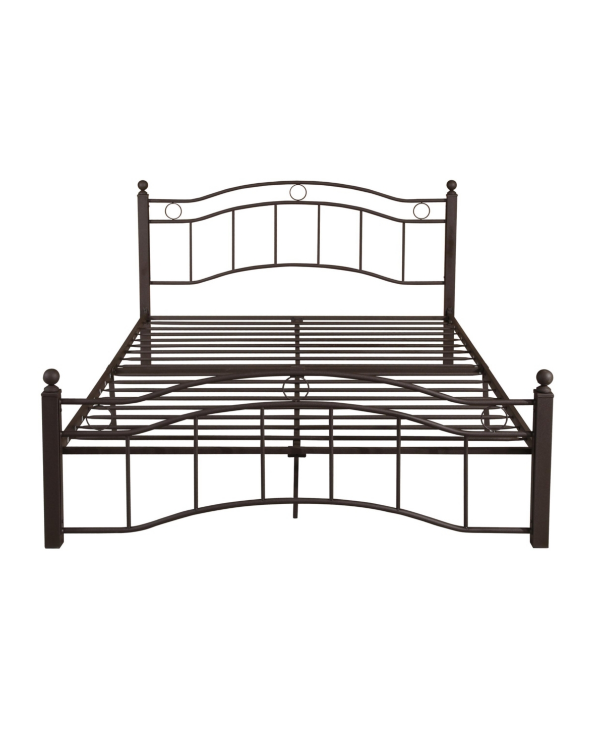 Shop Noble House Bouvardia Contemporary Iron Bed Frame, King In Copper