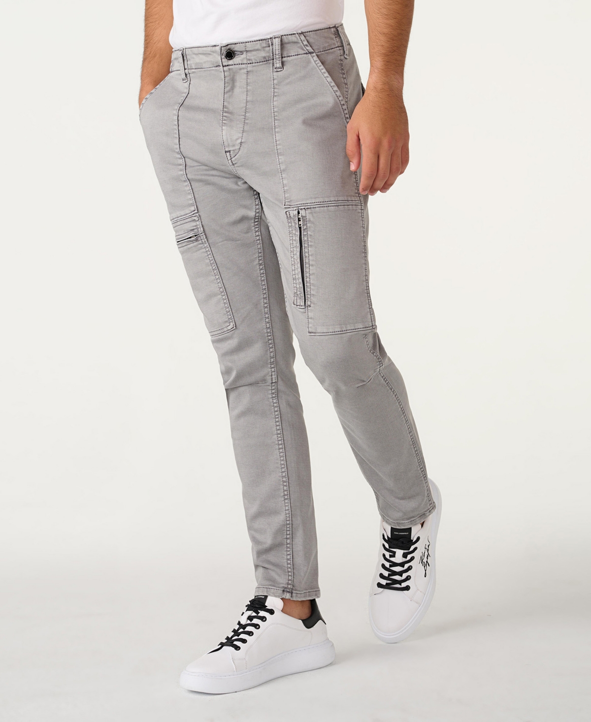 KARL LAGERFELD MEN'S FLAP POCKET CARGO PANTS