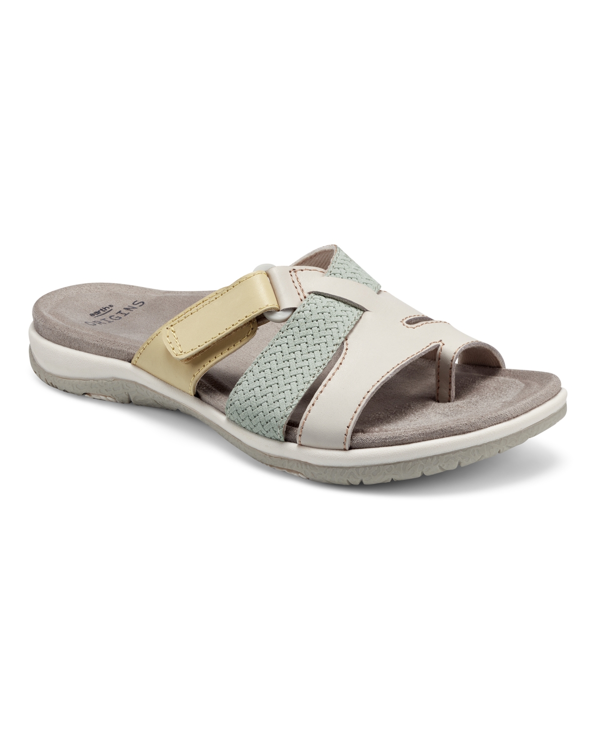 Earth Origins Women's Samara Casual Sandals Women's Shoes In Sand White- Leather