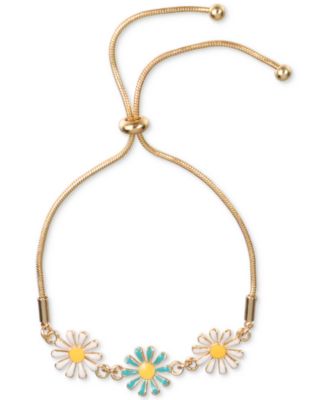 INC International Concepts - Gold-Tone Multicolor Sunflower Slider Bracelet