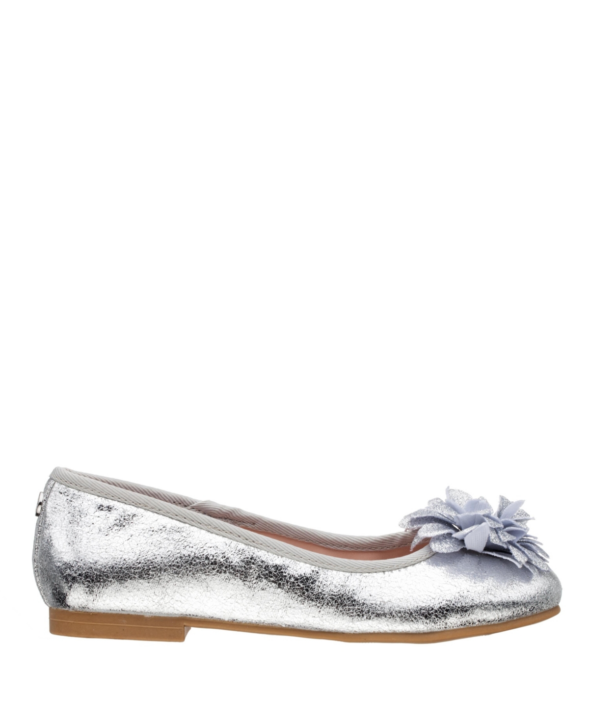 Nina Little Girls Jeanesse Ballet Flats - Silver-Tone Metallic