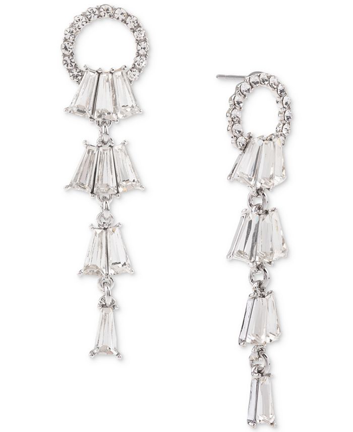 INC International Concepts SilverTone Mixed Crystal Geometric Linear