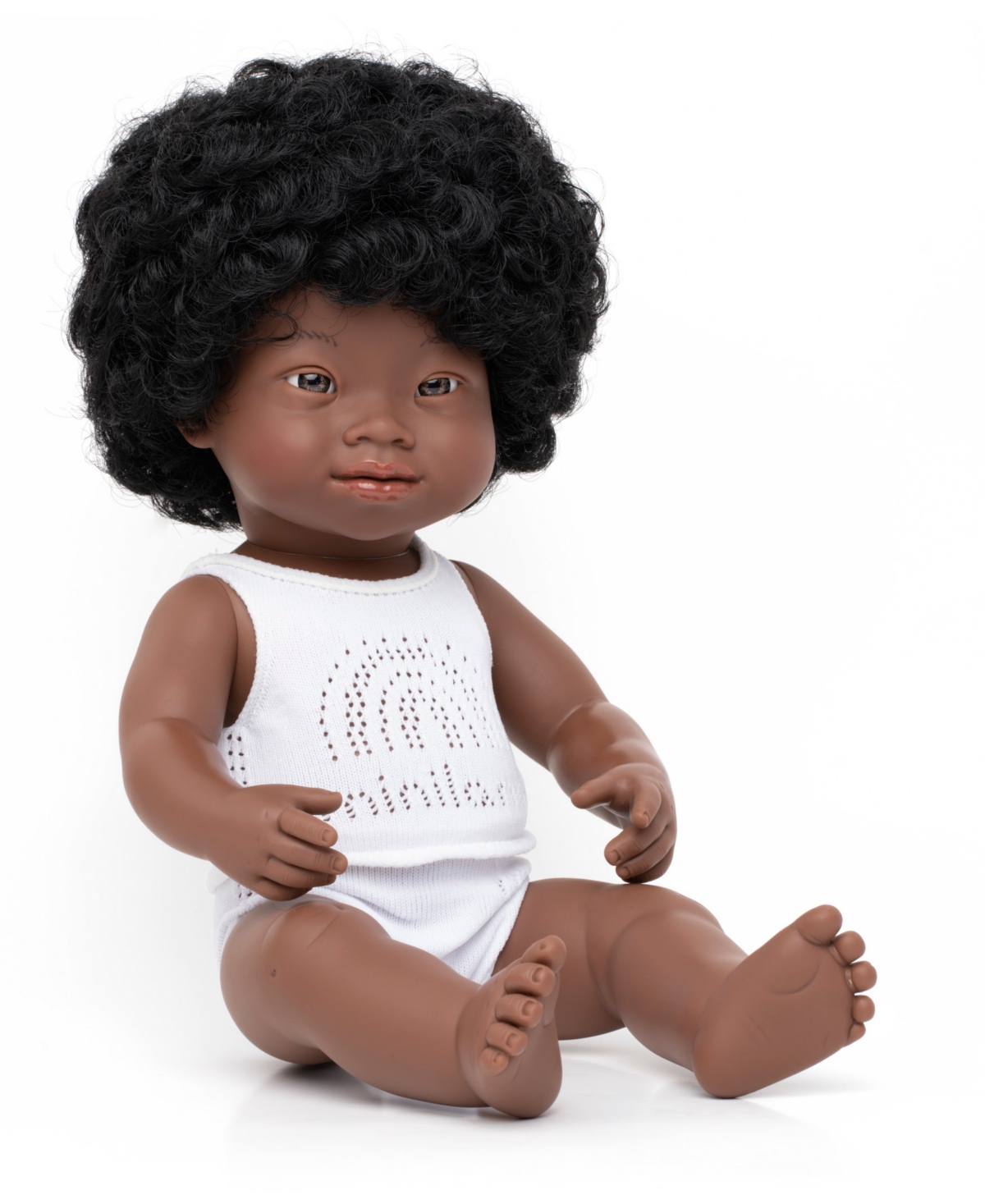 Shop Miniland 15" Baby Doll African Girl With Down Syndrome Set , 3 Piece In No Color