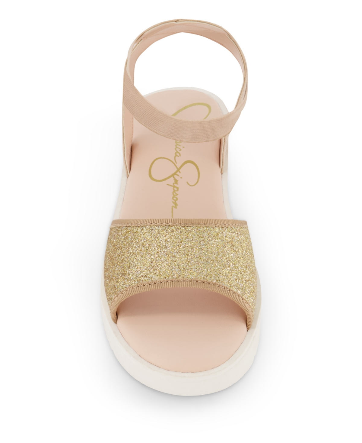 Jessica Simpson Little Girls Elastic Strap Sandal - Gold - Tone