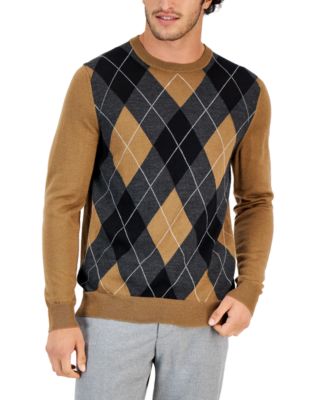 Club Room - Men's Merino Harvard Argyle Sweater