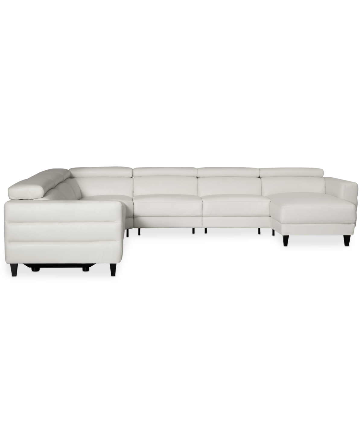 Silvanah 6-Pc. Leather Sectional with Storage Chaise and 2 Power Recliners, Created for Macy's