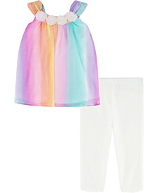 Toddler Girls Rainbow Swing Tunic and Capri Leggings, Set of 2
