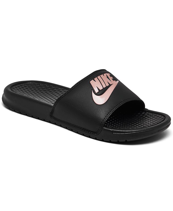 gespannen handelaar Hijsen Nike Women's Benassi JDI Swoosh Slide Sandals from Finish Line - Macy's