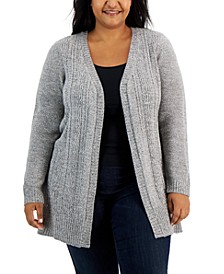 Plus Size Open-Front Duster Cardigan, Created for Macy's