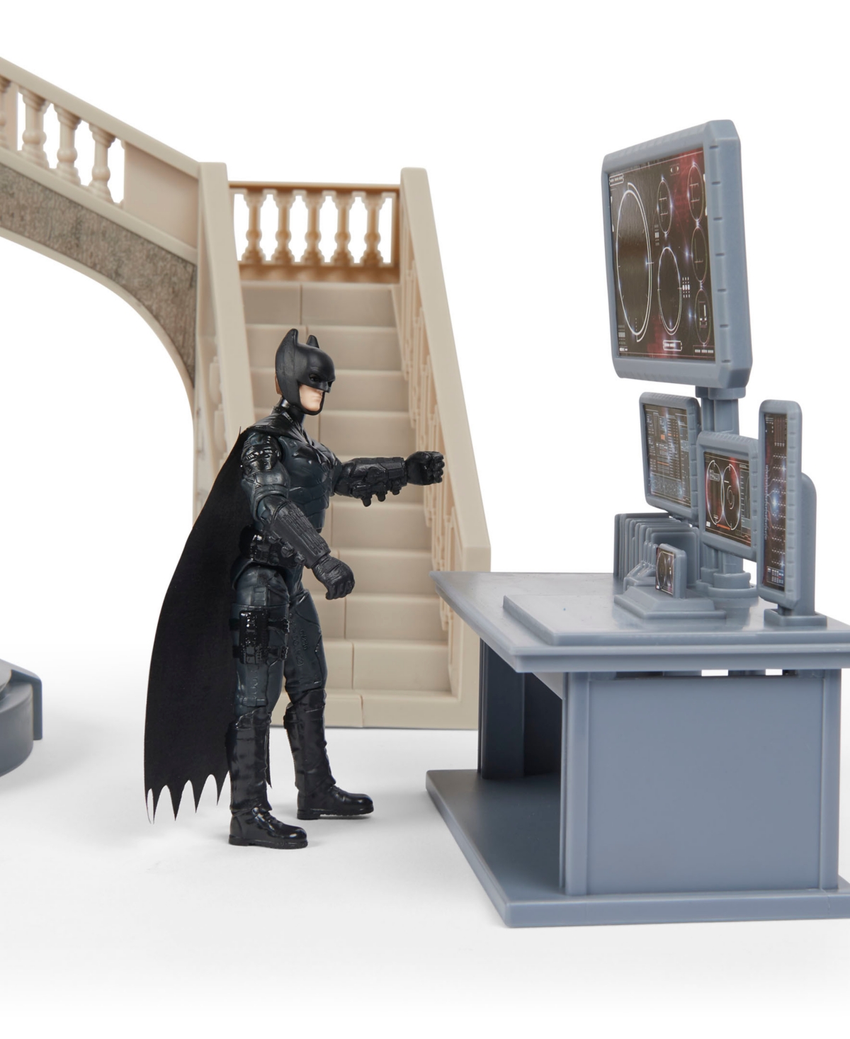 Shop Dc Comics Batman Batcave With Exclusive Batman And Penguin Action Figures And Batcycle, In Multi-color