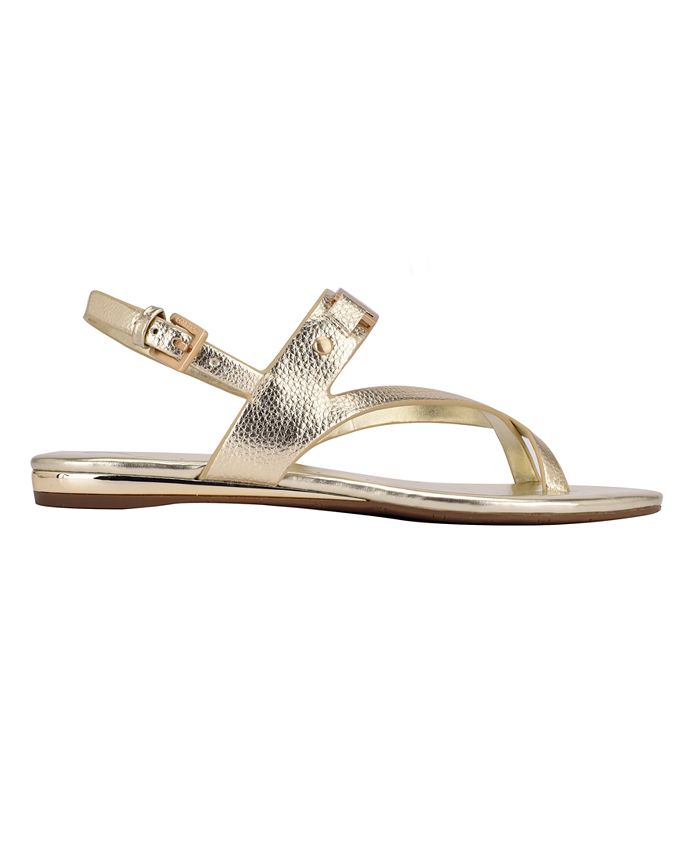 Calvin Klein Women's Sadra Ankle Strap Flat Sandals - Macy's