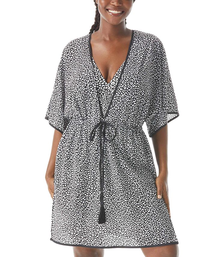 Coco Reef Printed Crepe Caftan Cover-Up - Macy's