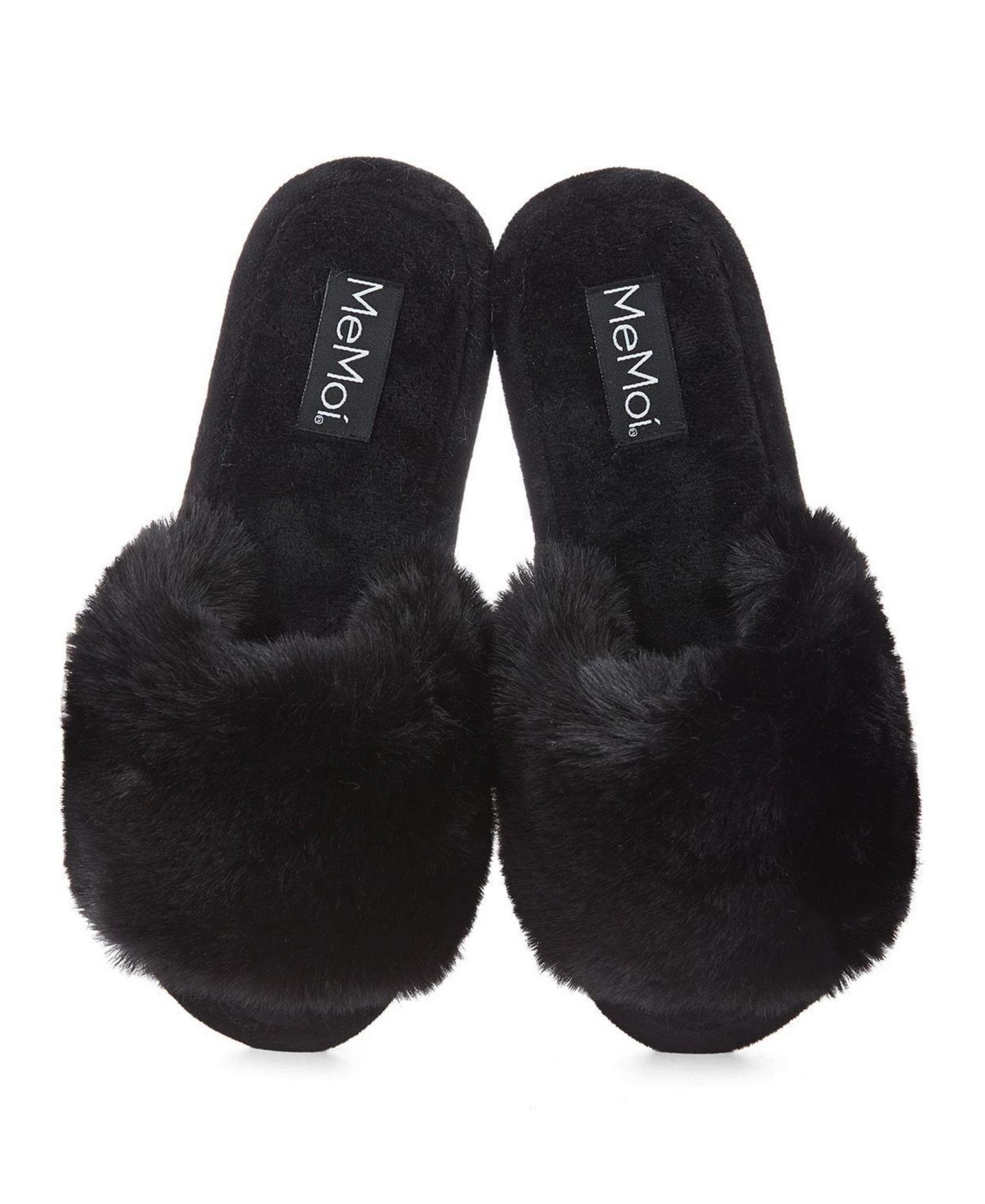 Женские тапочки MeMoi Bette Plush Slipper, цвет: Чёрный — фото 2