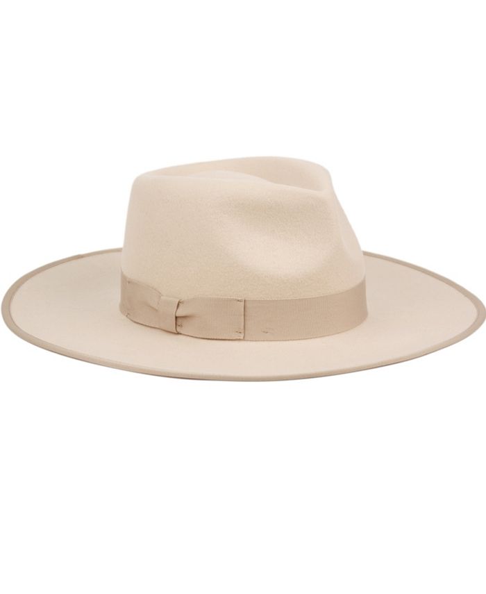 Phadora Brim Fedora Hats for Women/Men,Wide Brim Hats Under Red Bottom with  Felt Band Vintage Rancher Hat White Large-X-Large