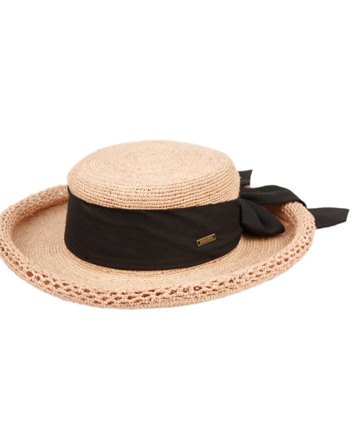 Women's Beach Sun Straw Floppy Hat - Natural