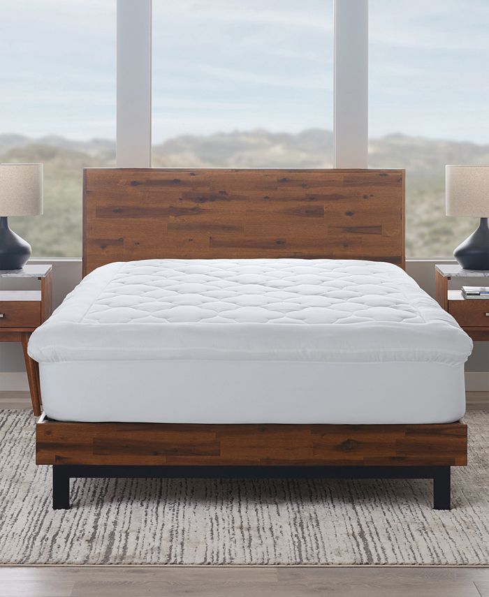 Ella Jayne Lofty 100 Cotton Plush Gel Fiber Filled Mattress Pad