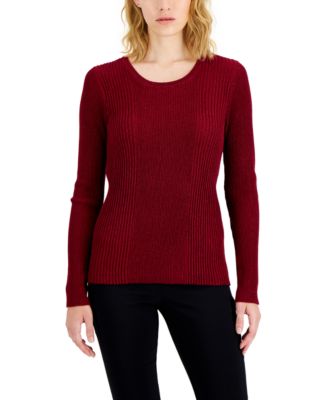 Alfani Women's Shine Ribbed Sweater 