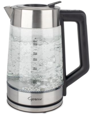 Capresso H2O Plus 259 Black Clear Polished Chrome Electric Water Kettle  Used
