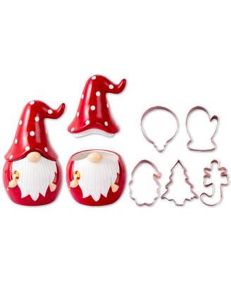 Enchante - Cookie Jar and 5-Pc. Set of Holiday Cookie Cutters