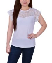 Macy's white lace top online