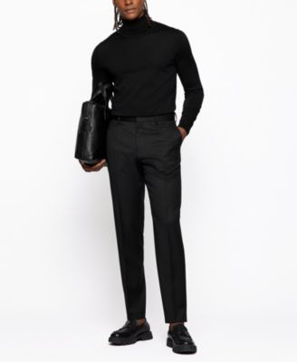 BOSS by Men's Virgin-Wool Serge Slim-Fit Pants