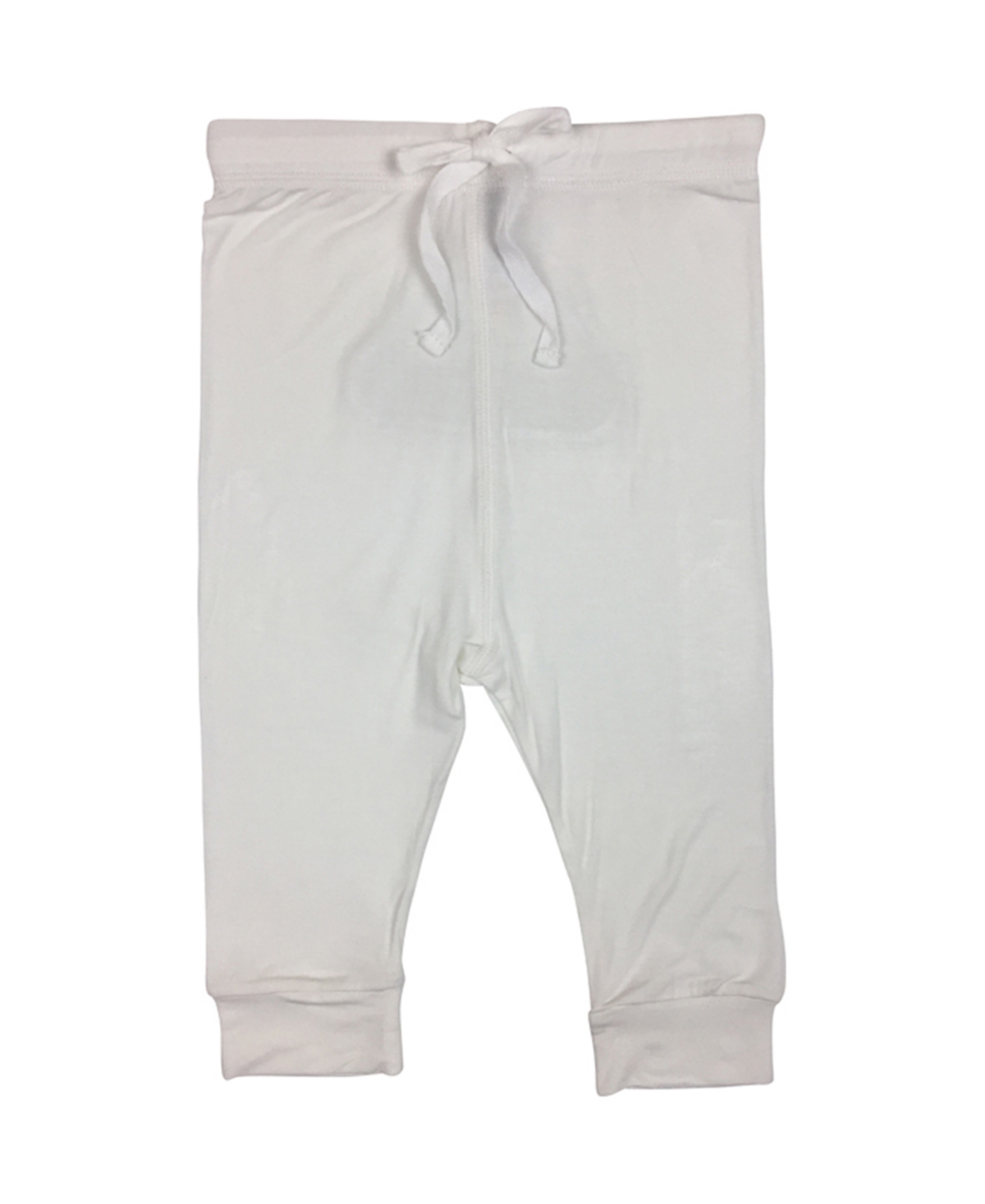 Earth Baby Outfitters Baby Boys And Girls Viscose From Bamboo Silky Comfy Pants In White Cloud