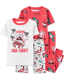 Toddler Boys 4-Pc. Snug Fit Pajama Set 