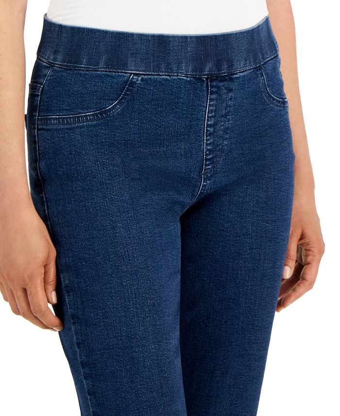 Karen Scott Denim Pull-On Pants, Created for Macy's - Macy's