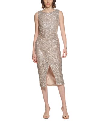 macy's calvin klein sequin dress