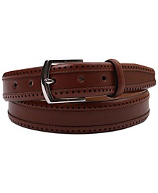 Men's Dawson Brogue Leather Dress Belt