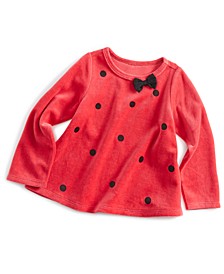 Baby Girls Dot Velour Top, Created for Macy's