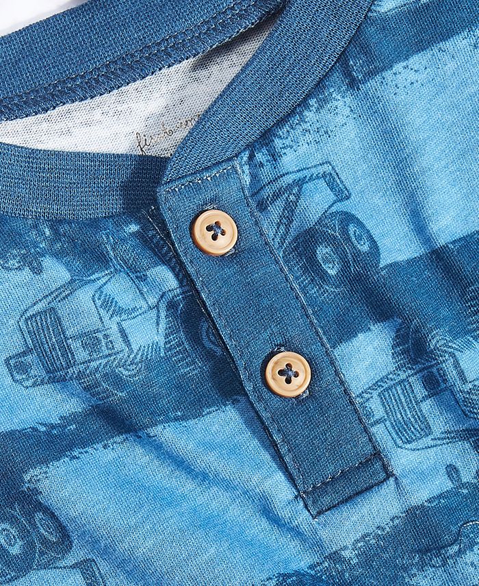 First Impressions Baby Boys Truck Stripe Henley, Created for Macy's