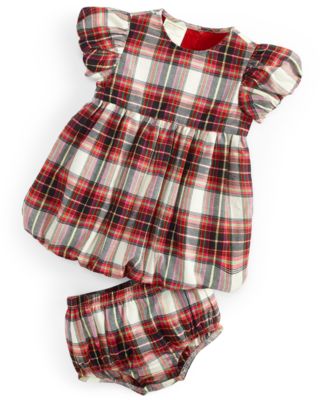 First Impressions - Baby Girls 2-Pc. Tartan Bloomers & Dress Set