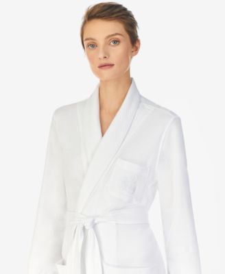 Quilted Shawl Collar Short Robe